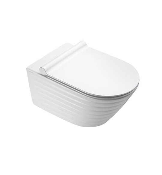Подвесной безободковый унитаз Catalano New Zero NewFlush, bianco satinato (1VS55RZEBM) Подвесные 