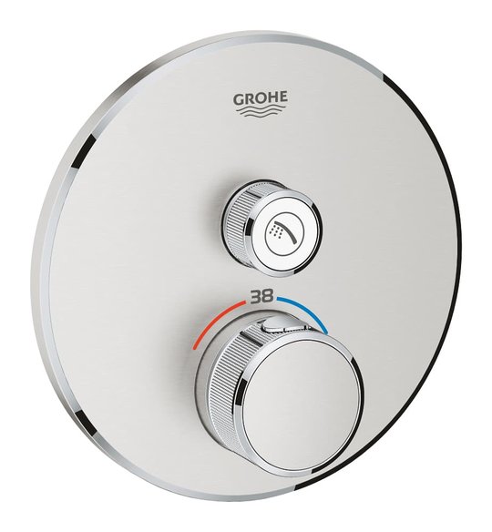 Термостат для встраиваемого монтажа Grohe Grohtherm SmartControl (29118DC0) Для ванны, Для душа Нерж. сталь