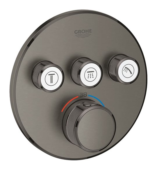Термостат для вбудованого монтажу Grohe Grohtherm SmartControl (29121AL0) Для ванни, Для душа Графіт матовий