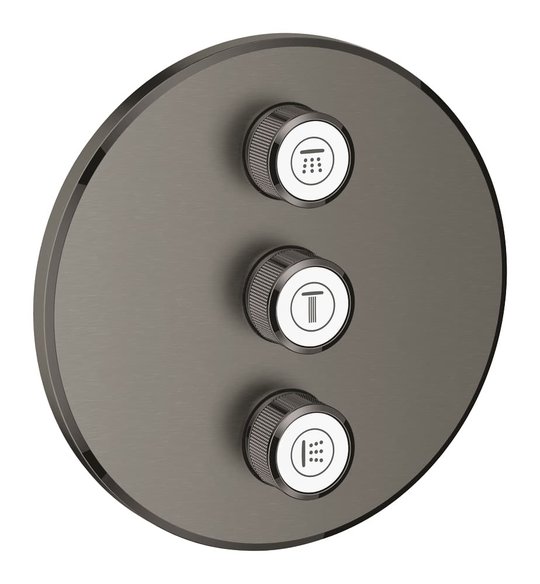 Внешняя панель вентиля для встраиваемого монтажа Grohe Grohtherm SmartControl (29122AL0) Для ванны, Для душа Графит матовый