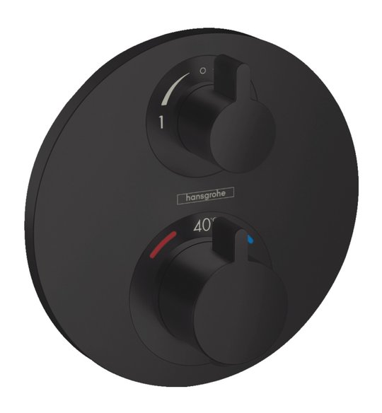 Термостатический смеситель Hansgrohe Ecostat S Matt Black (15758670) Для ванны, Для душа Черный, Черный матовый