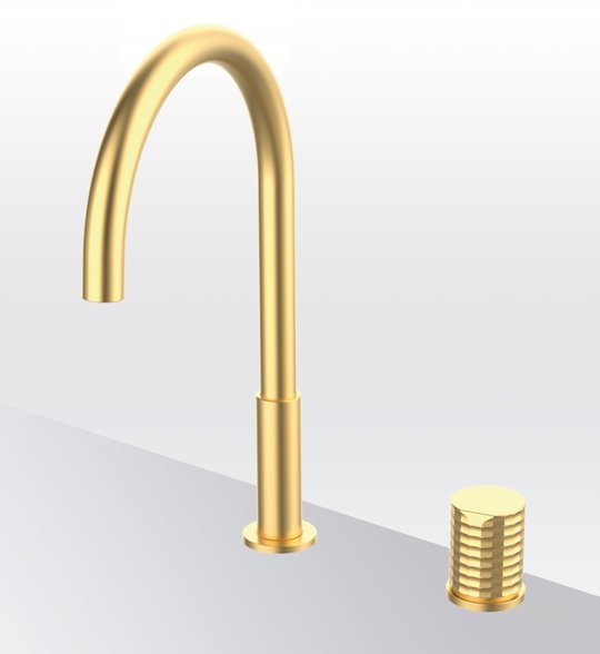 Смеситель для кухни GRB Kitchens Aura Fixed Isola, золото матовое PVD (75830788) Для кухни Золото, Золото матовый