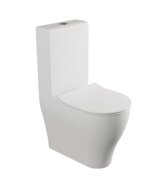 Унітаз-компакт Flaminia App Goclean, з сидінням Slim Soft Close, Milky White (AP116GLAT+AP39LAT+APCW07LAT) Підлогові З бачком (в комплекті)