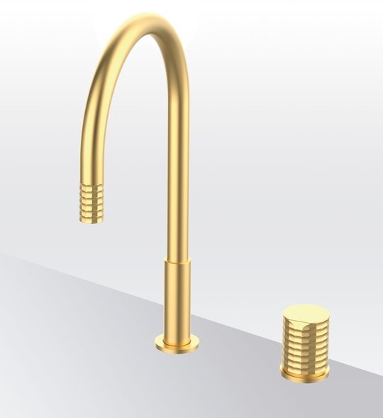 Смеситель для кухни GRB Kitchens Aura Folding Extendable nozzle Isola, золото матовое PVD (75860788) Для кухни Золото, Золото матовый