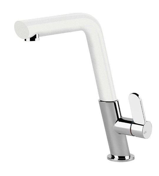 Смеситель для кухни Gessi Kitchen INCLINE, матовый белый/хром (50005-379) Для кухни Хром-белый