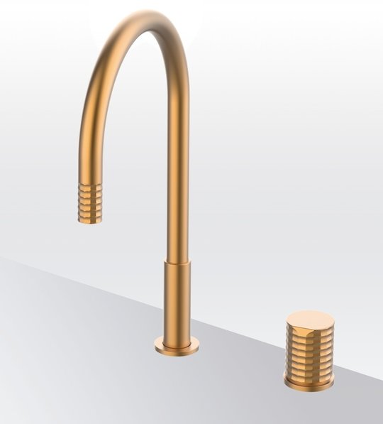 Смеситель для кухни GRB Kitchens Aura Folding Extendable nozzle Isola, медь PVD (75860755) Для кухни Медь