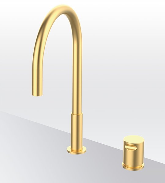 Смеситель для кухни GRB Kitchens Cool Folding Extendable nozzle Isola, золото матовое PVD (90860988) Для кухни Золото, Золото матовый