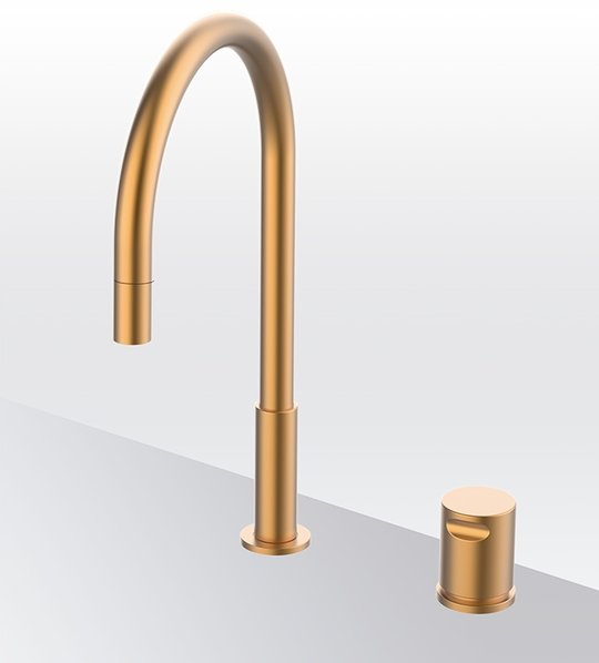 Смеситель для кухни GRB Kitchens Cool Folding Extendable nozzle Isola, медь PVD (90860955) Для кухни Медь