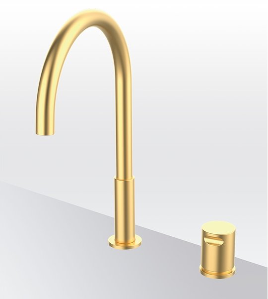 Смеситель для кухни GRB Kitchens Cool Fixed Isola, золото матовое PVD (90830988) Для кухни Золото, Золото матовый