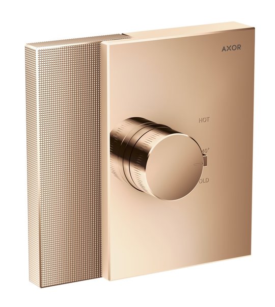 Термостатичний змішувач Axor Edge diamond cut, Polished Red Gold (46741300) Для ванни, Для душа Червоне золото