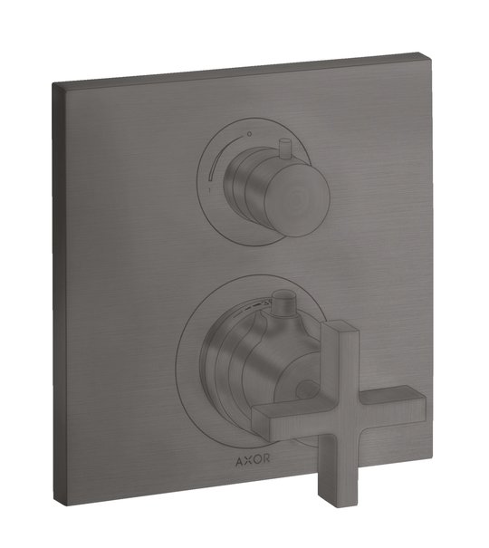 Термостатический смеситель на 2 потребителя Axor Citterio, Brushed Black Chrome (39725340) Для ванны, Для душа Черный