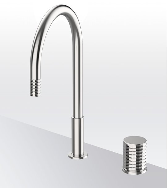 Смеситель для кухни GRB Kitchens Aura Folding Extendable nozzle Isola, нержавеющая сталь PVD (75860793) Для кухни Нерж. сталь