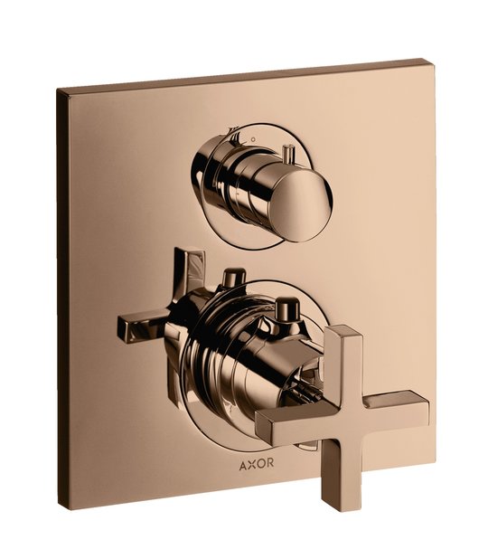 Термостатичний змішувач на 2 споживача Axor Citterio, Polished Red Gold (39725300) Для ванни, Для душа Червоне золото
