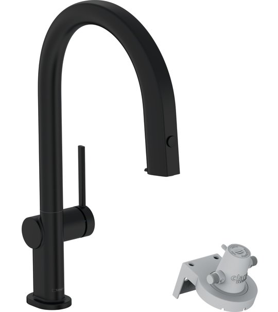 Змішувач для кухні Hansgrohe Aqittura M91 FilterSystem 210, чорний матовий (76803670) Для кухні Чорний, Чорний матовий