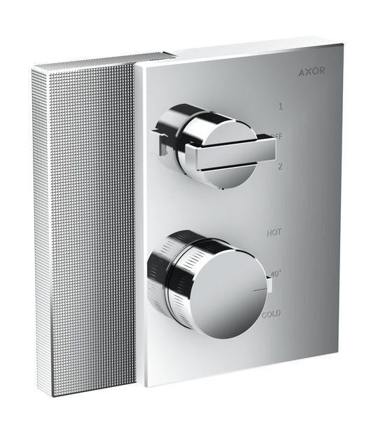 Термостатический смеситель на 2 потребителя Axor Edge diamond cut, Chrome (46761000) Для ванны, Для душа Хром