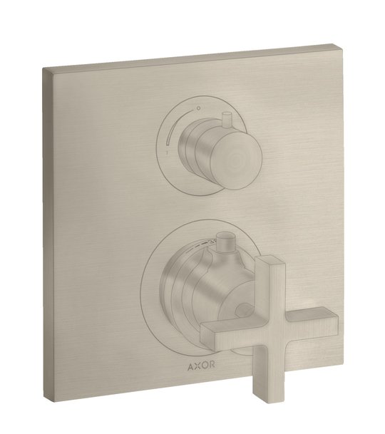 Термостатический смеситель на 1 потребитель Axor Citterio, Brushed Nickel (39705820) Для ванны, Для душа Никель