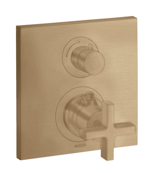 Термостатический смеситель на 2 потребителя Axor Citterio, Brushed Bronze (39725140) Для ванны, Для душа Бронза