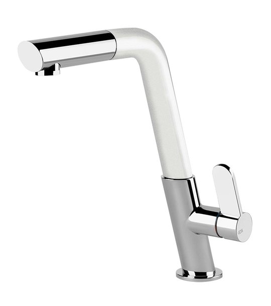 Змішувач для кухні Gessi Kitchen INCLINE, матовий білий / хром(50007-379) Для кухні Хром-білий