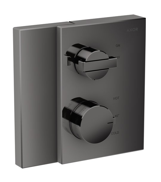 Термостатичний змішувач Axor Edge, Polished Black Chrome (46750330) Для ванни, Для душа Чорний глянсовий 