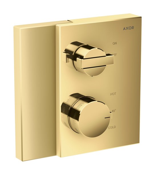 Термостатичний змішувач Axor Edge, Polished Gold Optic (46750990) Для ванни, Для душа Золото