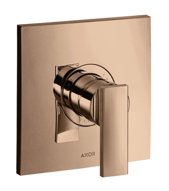 Смеситель скрытого монтажа Axor Citterio, Polished Red Gold (39655300) Для ванны, Для душа Красное золото