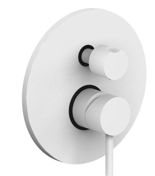 Смеситель Paffoni Light, 3 позиции (LIG019BO) Для ванны, Для душа Белый, Белый матовый
