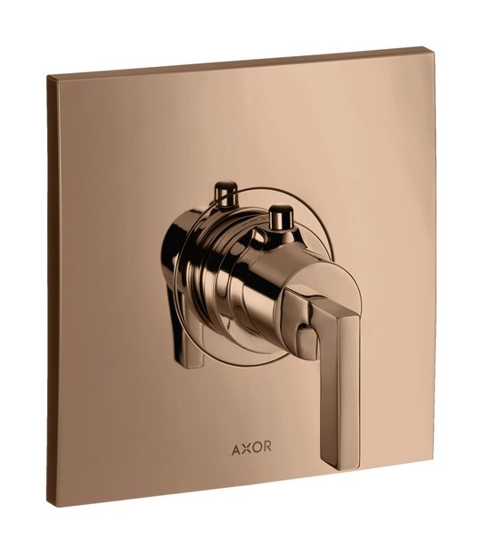 Термостатический смеситель Axor Citterio, Polished Red Gold (39711300) Для ванны, Для душа Красное золото