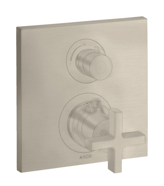 Термостатический смеситель на 2 потребителя Axor Citterio, Brushed Nickel (39725820) Для ванны, Для душа Никель
