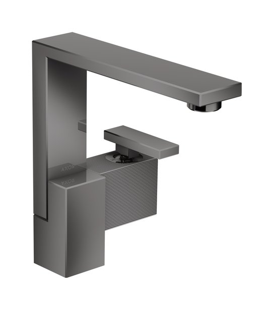 Смеситель для раковины Axor Edge diamond cut, Polished Black Chrome (46021330) Для раковины Черный глянцевый 