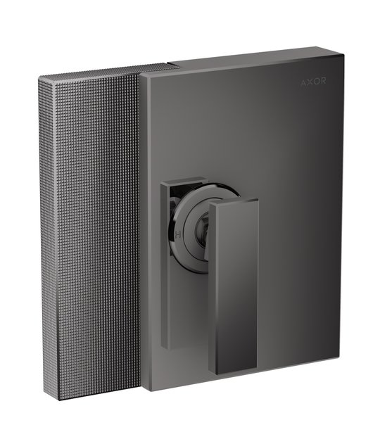 Смеситель скрытого монтажа Axor Edge diamond cut, Polished Black Chrome (46651330) Для ванны, Для душа Черный глянцевый 