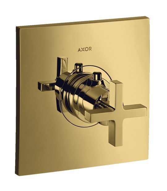 Термостатический смеситель Axor Citterio, Polished Gold Optic (39716990) Для ванны, Для душа Золото