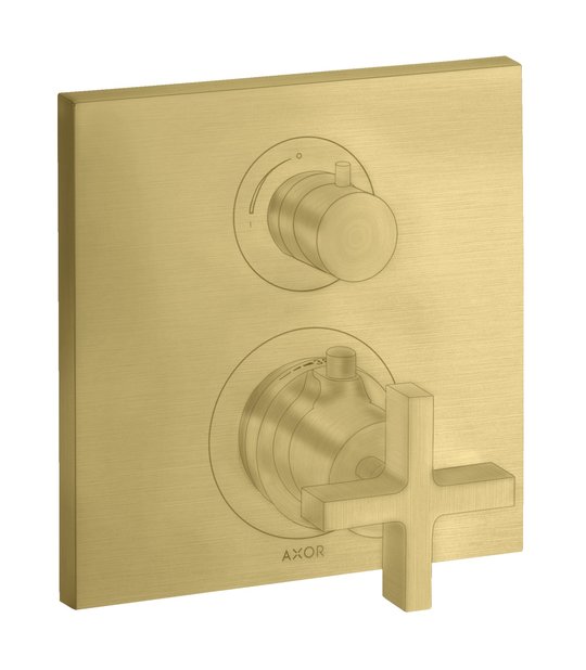 Термостатичний змішувач на 1 споживач Axor Citterio, Brushed Brass (39705950) Для ванни, Для душа Латунь