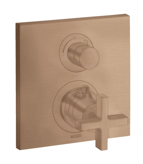 Термостатичний змішувач на 2 споживача Axor Citterio, Brushed Red Gold (39725310) Для ванни, Для душа Червоне золото