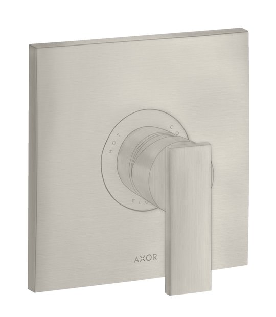Смеситель скрытого монтажа Axor Citterio, Stainless Steel Optic (39655800) Для ванны, Для душа Нерж. сталь