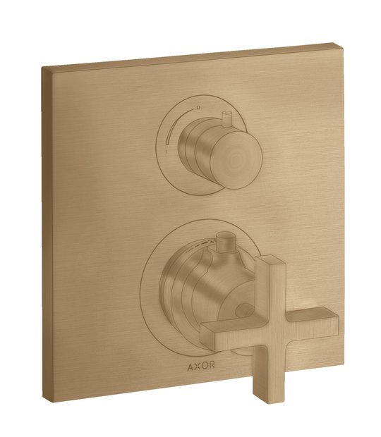 Термостатичний змішувач на 1 споживач Axor Citterio, Brushed Bronze (39705140) Для ванни, Для душа Бронза