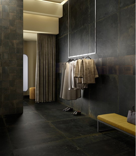 Плитка Sant'agostino Oxidart Black 90 * 90 (CSAOXBLA90) Sant'Agostino Для кухні, Для громадських приміщень, Для житлових приміщень, Для вулиці, Для ванної