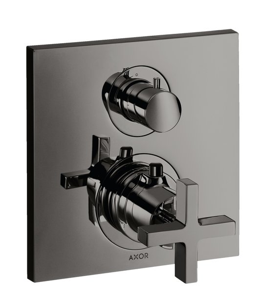 Термостатический смеситель на 1 потребитель Axor Citterio, Polished Black Chrome (39705330) Для ванны, Для душа Черный