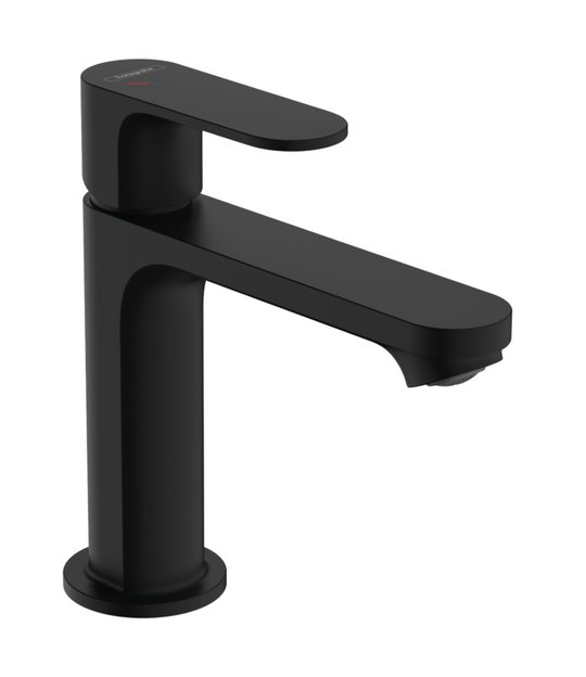 Смеситель для раковины Hansgrohe Rebris S CoolStart EcoSmart+ 110 мм, черный матовый (72588670) Для раковины Черный, Черный матовый
