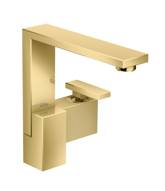 Смеситель для раковины Axor Edge diamond cut, Polished Gold Optic (46021990) Для раковины Золото