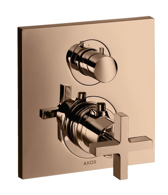 Термостатический смеситель на 1 потребитель Axor Citterio, Polished Red Gold (39705300) Для ванны, Для душа Красное золото