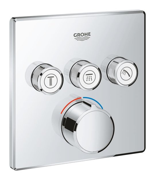 Змішувач для вбудованого монтажу Grohe Grohtherm SmartControl (29149000) Для ванни, Для душа Хром