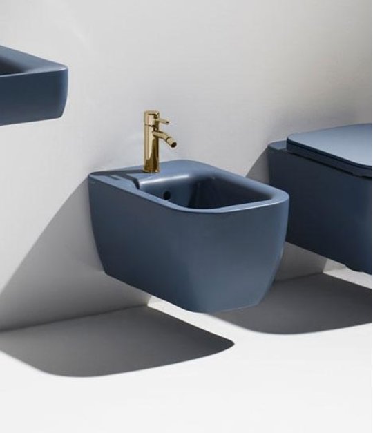 Подвесное биде Simas Henges, синий матовый (HE19/F85-Matte NAVY) Подвесные Синий