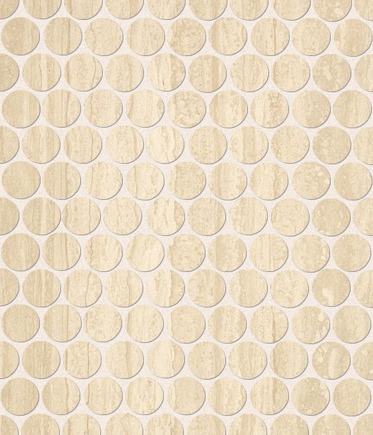 Мозаїка Fap Roma Travertino Round Mosaico 29,5 * 32,5 (fLTT) FAP Ceramiche Для кухні, Для громадських приміщень, Для житлових приміщень, Для ванної