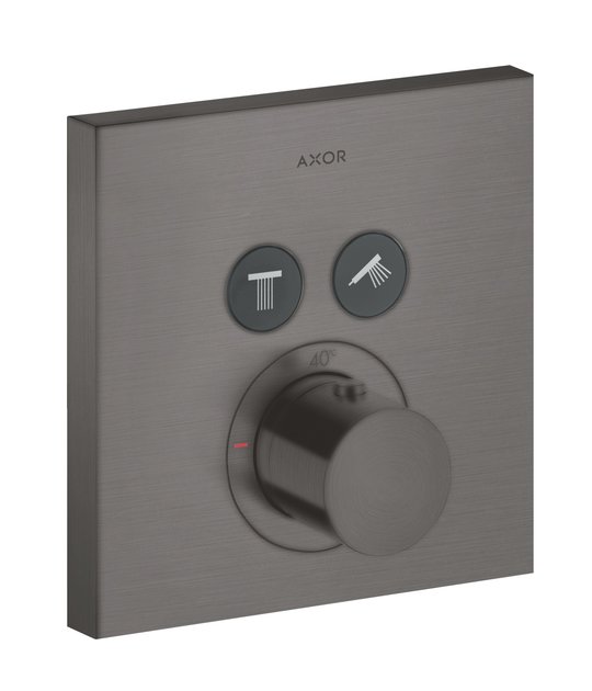 Термостатический смеситель на 2 потребителя Axor MyEdition, Brushed Black Chrome (36715340) Для ванны, Для душа Черный