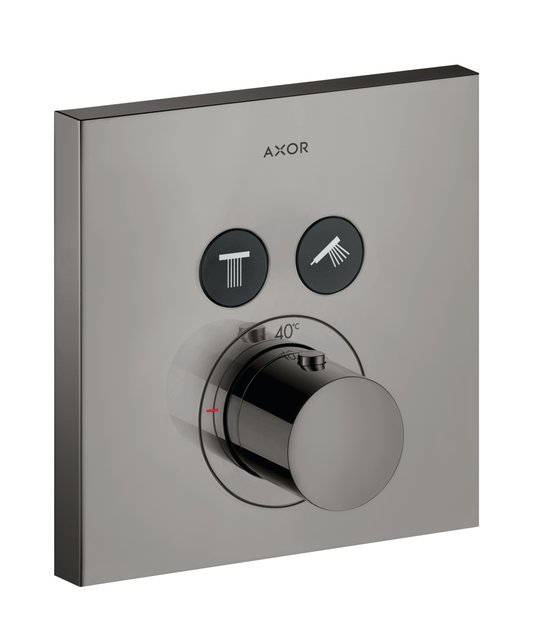 Термостатический смеситель на 2 потребителя Axor MyEdition, Polished Black Chrome (36715330) Для ванны, Для душа Черный