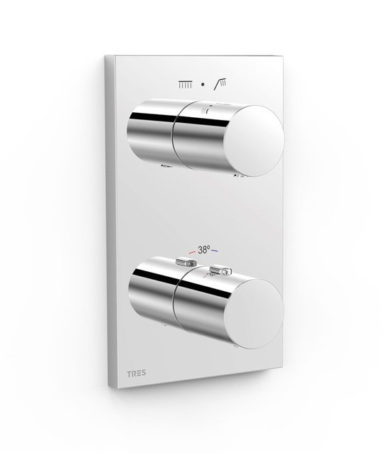 Термостатический смеситель на 2 потребителя Tres Therm-Box, хром (21625001) Для ванны, Для душа Хром