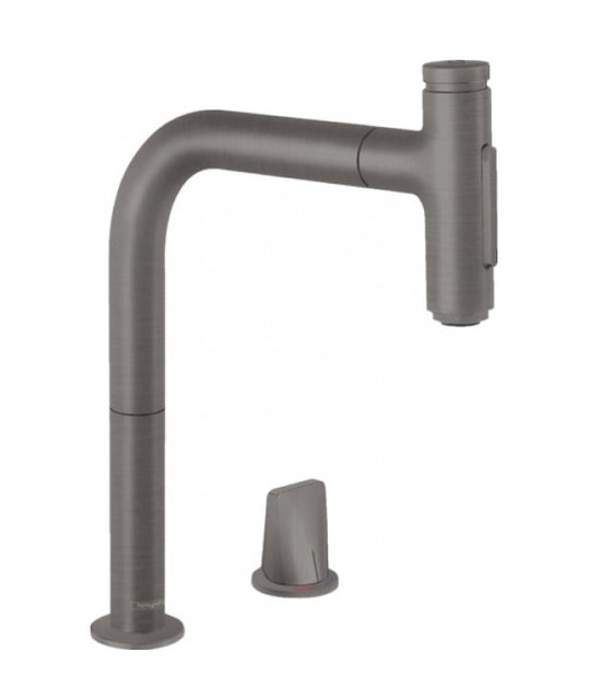 Смеситель для кухни Hansgrohe Metris Select M71 Brushed Black (73818340) Для кухни Черный глянцевый 