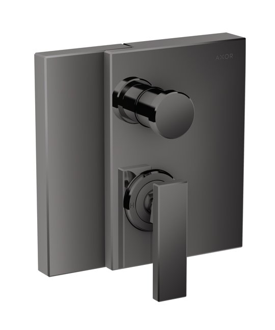Смеситель скрытого монтажа Axor Edge, Polished Black Chrome (46450330) Для ванны, Для душа Черный глянцевый 
