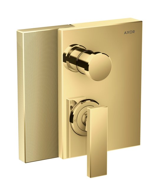 Смеситель скрытого монтажа Axor Edge diamond cut, Polished Gold Optic (46451990) Для ванны, Для душа Золото