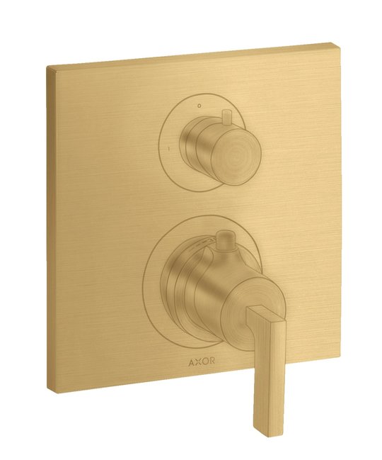 Термостатический смеситель на 1 потребитель Axor Citterio, Brushed Gold Optic (39700250) Для душа Золото